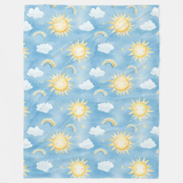 Manta Polar Sunshine and Rainbows Fleece Blanket
