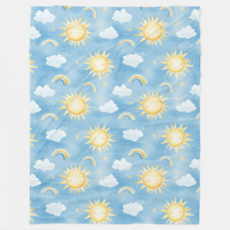 Manta Polar Sunshine and Rainbows Fleece Blanket