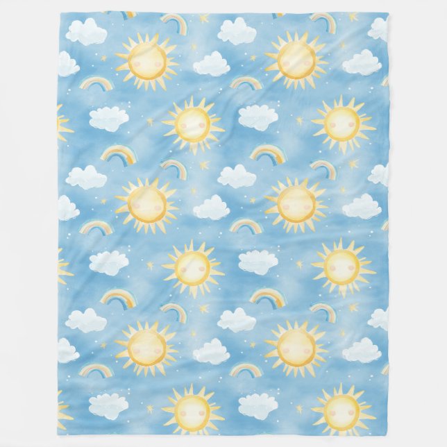 Manta Polar Sunshine and Rainbows Fleece Blanket (Anverso)