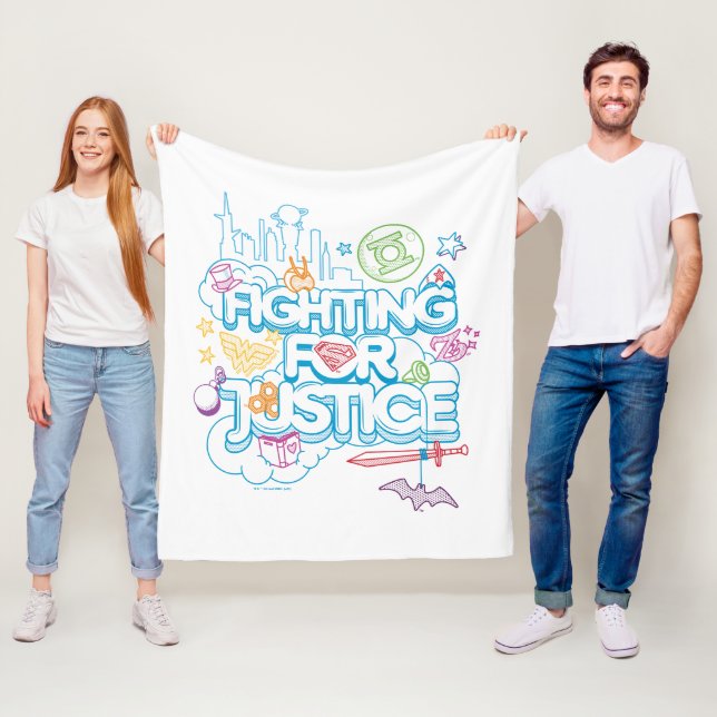 Manta Polar Super Héroes Chicas de DC luchando por la justicia (In situ)