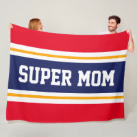 SUPER MAMÁ Rayas Rojas Blancas y Azules Marineras