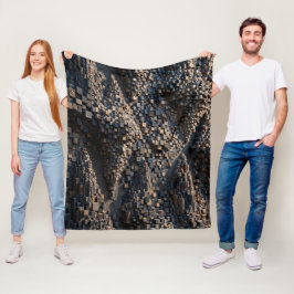 Manta Polar Super Micro Cubo Extruido Mosaico 3D