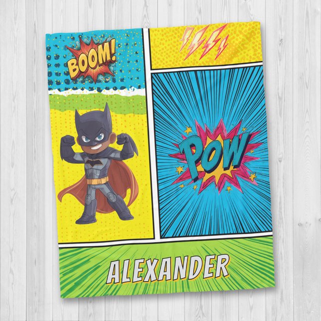 Manta Polar Superhero Boys Custom Name Blanket Personalised (Subido por el creador)