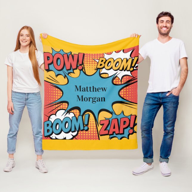 Manta Polar Superhero Comic Book Pop Art Boy Birthday Gift (In situ)