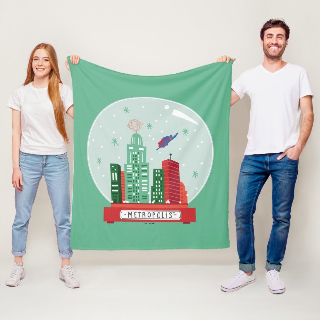 Manta Polar Superman Metropolis Snow Globe Graphic (In situ)