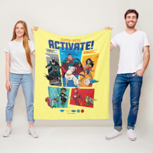 Manta Polar SuperMascotas y Liga de Justicia - ¡Activa!