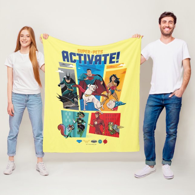 Manta Polar SuperMascotas y Liga de Justicia - ¡Activa! (In situ)