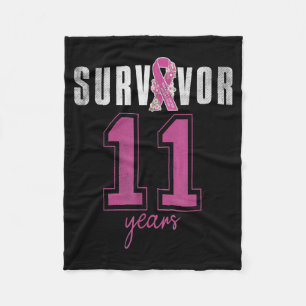 Manta Polar Superviviente 11 años cinta de octubre cáncer de m