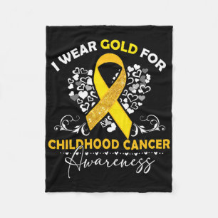 Manta Polar Superviviente de cáncer infantil Llevo oro Gi de c