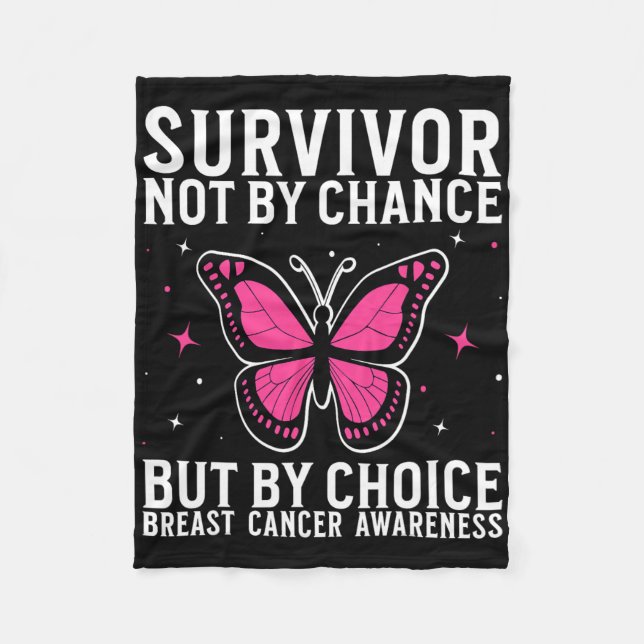 Manta Polar Superviviente del cáncer de mama Concienciación so (Anverso)