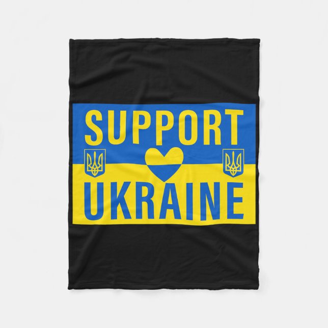 Manta Polar Support Ukraine Flag With Heart  (Anverso)