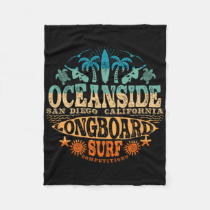 Manta Polar Sur de Longboard de California Oceanside Vintage d