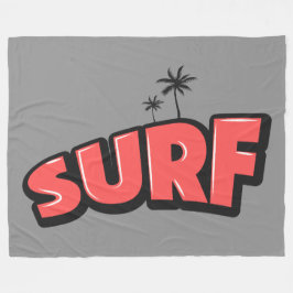 Manta Polar Surf, solo surf. En rojo y gris