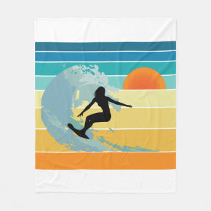Manta Polar Surfer Chica Vintage Sunset