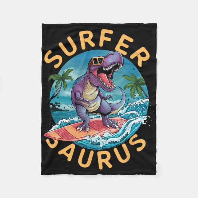 Manta Polar Surfer Saurus T-rex Dinosaurios Surfing Dino Rider (Anverso)
