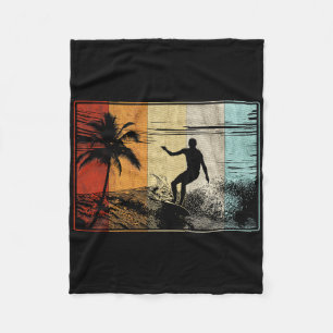 Manta Polar Surfing de Playa Tabla de Surf Vintage Retro Surfi