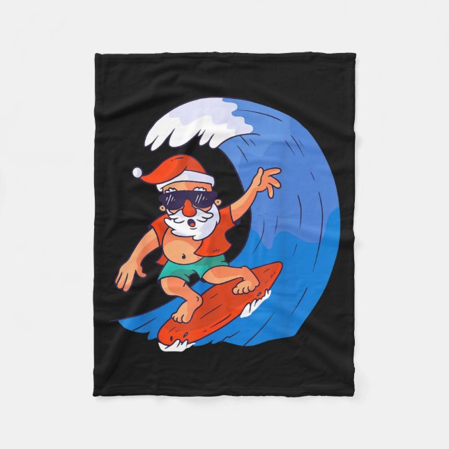 Manta Polar Surfing Santa Claus Christmas X-mas Gift  (Anverso)