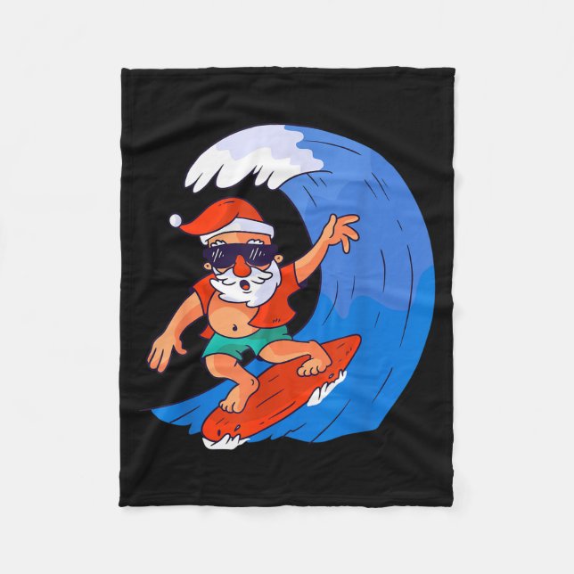 Manta Polar Surfing Santa Claus Christmas X-mas Gift  (Anverso)