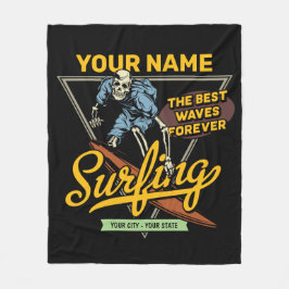 Manta Polar Surfista de Waves de Surf Personalizado
