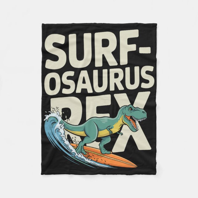 Manta Polar Surfosaurus Rex Dinosaurio Divertido de Surf  (Anverso)