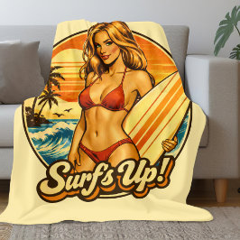 Manta Polar Surf's Up Bikini Pin-Up | Retro Surf Shop Graphic