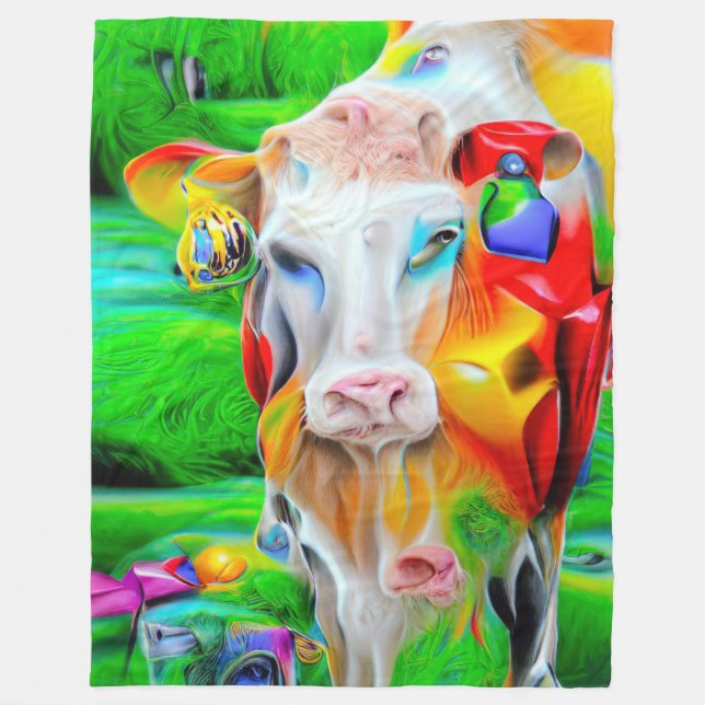 Manta Polar Surreal Farm Art (Anverso)