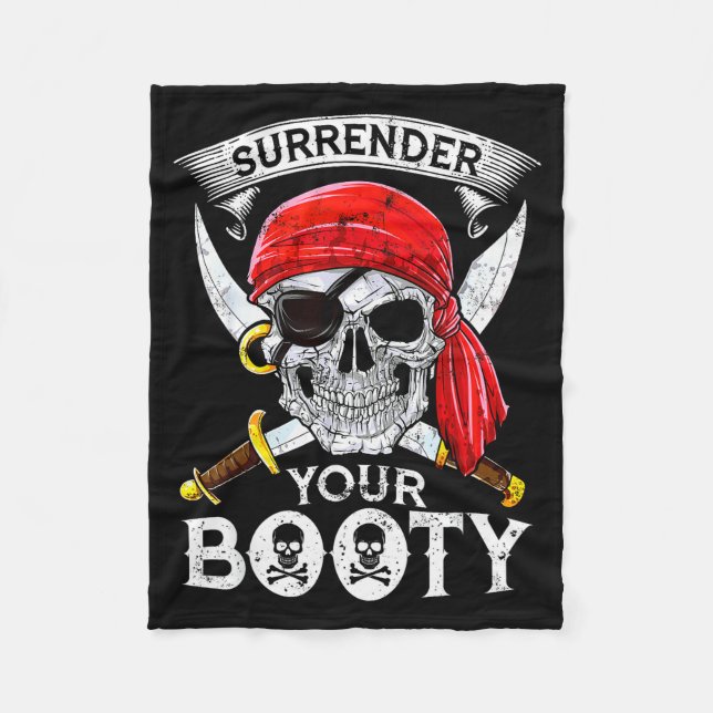 Manta Polar Surrender Your Booty Rate Skull Funny Jolly Roger  (Anverso)