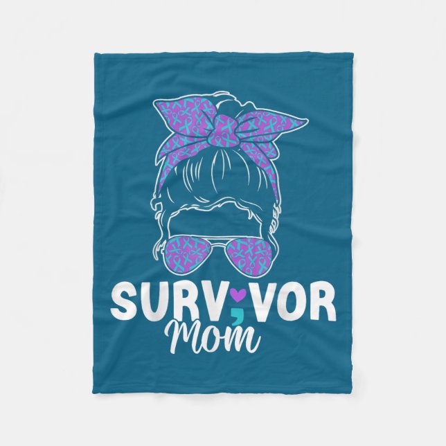 Manta Polar Survivor Mom - Semicolon Suicide Prevention Awaren (Anverso)