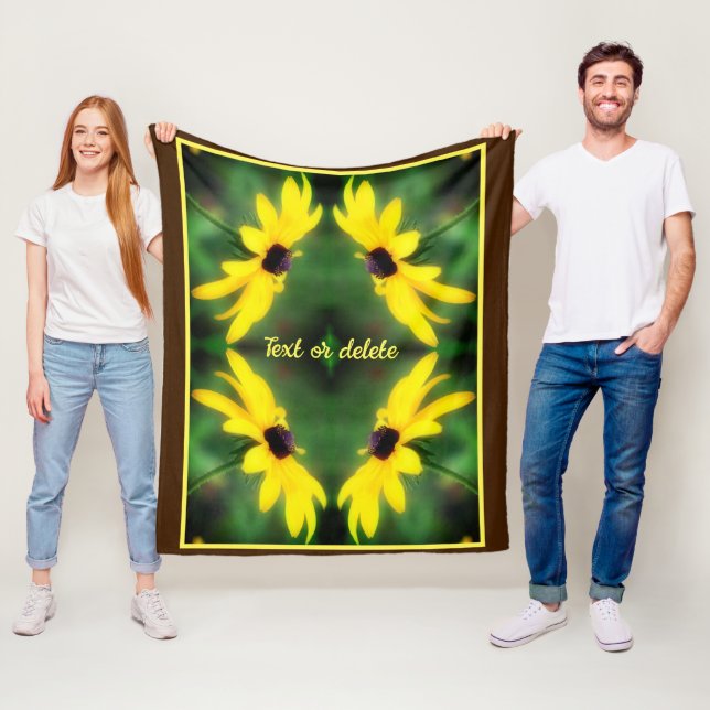 Manta Polar Susan Daisy Resumen de Ojos Negros Personalizado (In situ)
