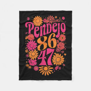 Manta Polar Sutil Groovy Retro Pendejo Floral Anti-trump
