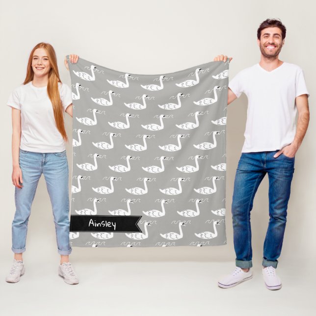 Manta Polar Swans & Waves | Personalizado (In situ)