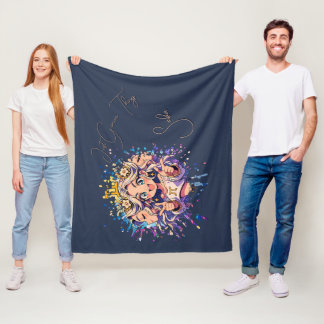 Manta Polar Sweet 16 Gemini Name Fleece Throw