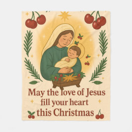 Manta Polar Sweet Cherry Christmas – Divine Love Collection