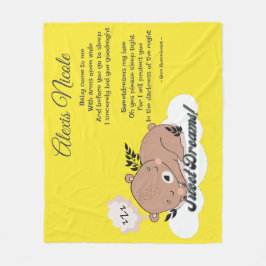 Manta Polar Sweet Dreams Baby Bear