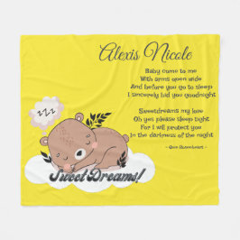 Manta Polar Sweet Dreams Baby Bear