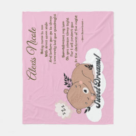 Manta Polar Sweet Dreams Baby Bear