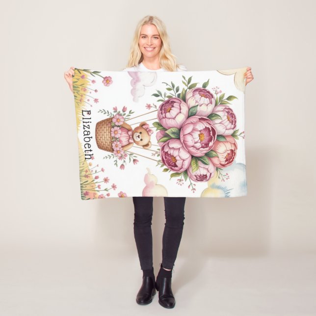 Manta Polar Sweet Dreams Baby Girl Shower Gift (In situ)