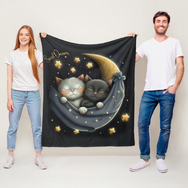 Manta Polar Sweet Dreams Cute Design Kitten (In situ)