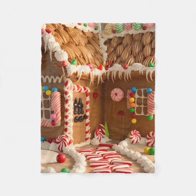 Manta Polar Sweet Dreams Gingerbread House (Anverso)