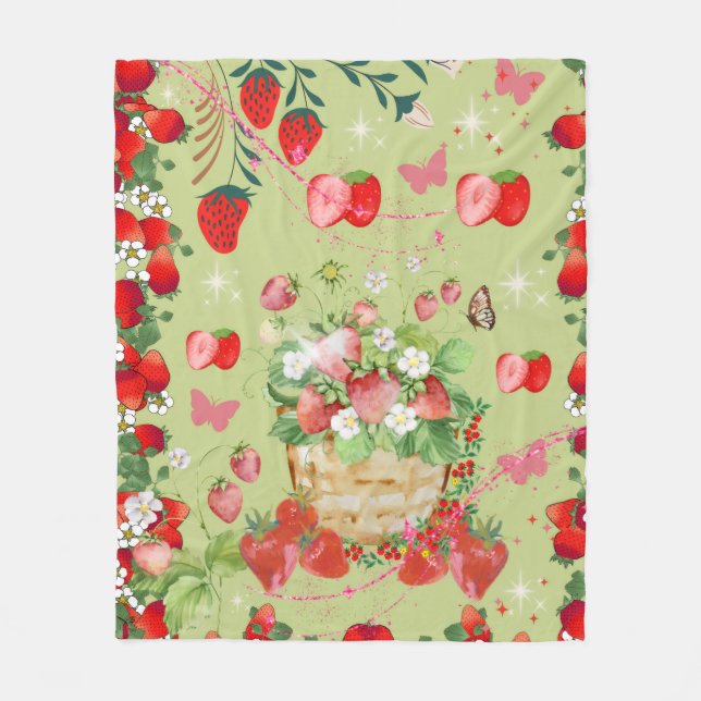 Manta Polar Sweet Strawberry Dreams Blanket (Anverso)