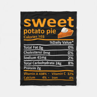 Manta Polar Sweet Tato E Nutrition Food Thanksgiving Funny Xma