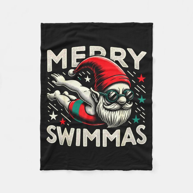 Manta Polar Swimming Gnome, Merry Swimmas, Swimmer Christmas  (Anverso)