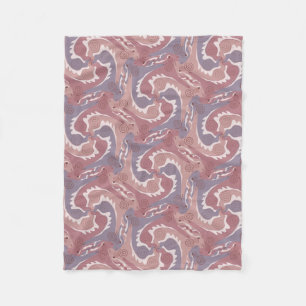 Manta Polar Swirling Hares Tesselation blanda morada 2