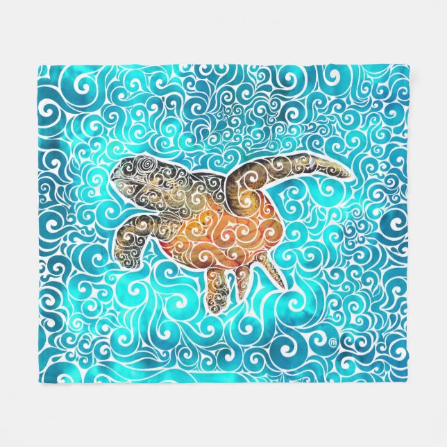 Manta Polar Swirly Sea (Frente (Horizontal))