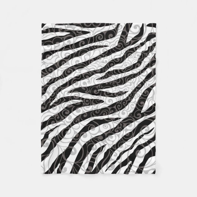 Manta Polar Swirly Zebra Design (Anverso)