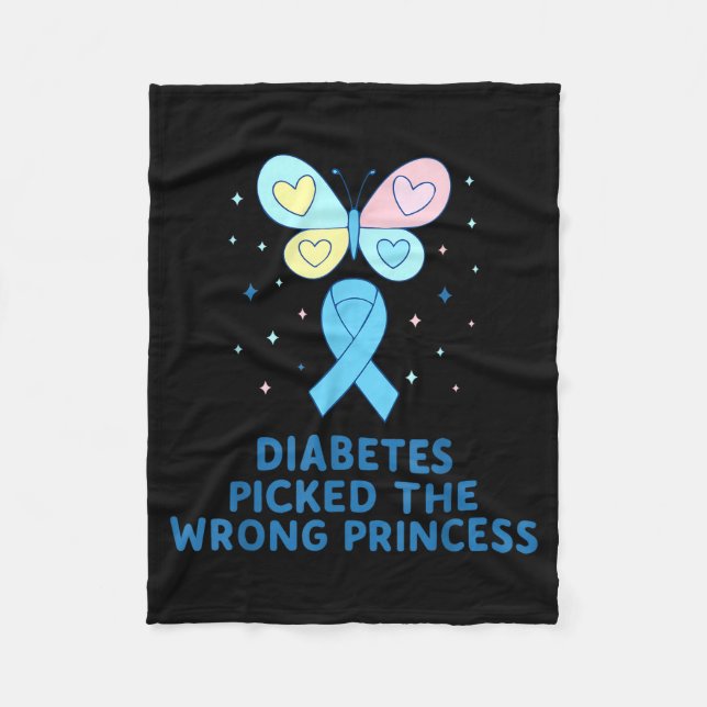 Manta Polar T1d Diabetes Warrior Butterfly Princess Diabetes A (Anverso)