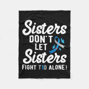 Manta Polar T1d Diseño Para Apoyo Hermanas Conciencia De La Di
