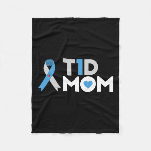 Manta Polar T1d Mamá Diabetes Conciencia Tipo 1 Insulina Madre