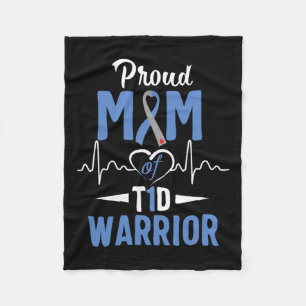 Manta Polar T1d Orgullosa Mamá Diabetes Conciencia Tipo 1 Insu