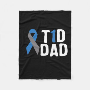 Manta Polar T1d Papá Diabetes Conciencia Tipo 1 Insulina Páncr